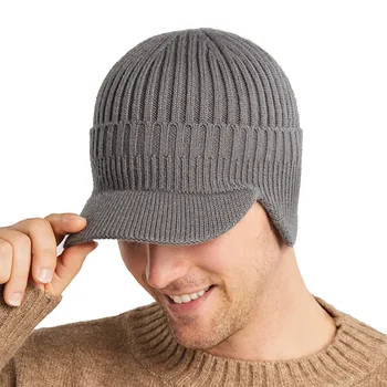 Oamenii De Zi Cu Zi În Aer Liber Îngroșat Solid Anti Rece Cu Earflaps De Protecție Pentru Urechi Moda Moale, Cald Iarna Confortabile Tricotate Pălărie
