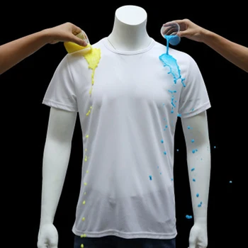 Oamenii Hidrofobe T-shirt Tehnologie 0mpassionate Impermeabil Hidrofobe Stainproof Respirabil iute Uscat Maneci Scurte Plus Dimensiune