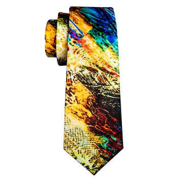 Oamenii Lega Cravata Gravat Batista Butoni Set de Cravate de Mătase de Imprimare Costum Petrecere de Afaceri pentru Barbati Moda Paisley Noutate Adult Aur