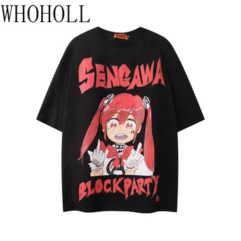 Oamenii lui Senpai Anime Fată Nerdy Bumbac Imprimare Negru T-shirt Femei Manga Streetwear Tee Bumbac Tricou Unisex Harajuku Haine