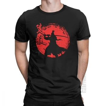 Oamenii Unul-Înarmați Lup Roșu Soare Sekiro Umbre Mor De Două Ori Pe Tricourile De Joc Samurai Japonez Bumbac High Street Tee Imprimate T-Shirt