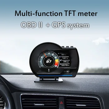 OBD2 Masina HUD GPS OBD Sistem Dual Head up Display GPS Vitezometru Digital Turometru Ulei / lichid de Răcire Temp Turbo Boost Cu Alarmă