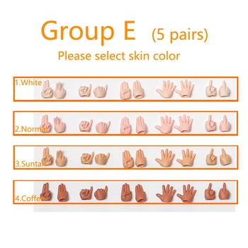 Obitsu11 papusa ob11 corpul ddf organism universal de înlocuire în formă de mână de mână grup BJD papusa accesorii