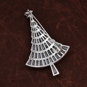 OBN Pom de Crăciun Stras Broșă Broșă Pin Broșe pentru Femei Xmas Party Accesorii Bijuterii