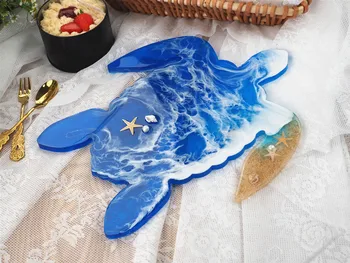 Ocean Serie Tava Super-Mare Rotund Silicon Mucegai Balena Lichid Artist Mucegai Rășină Arta De A Face Rășină Epoxidică Ambarcațiunile De A Face Propriile Coaster