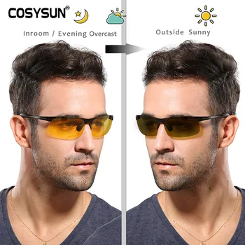 Ochelari de Soare pentru bărbați Zi Noapte Fotocromatică Polarizat ochelari de Soare pentru Conducătorii auto de sex Masculin de Conducere de Siguranță Pahare Vreme Bărbați ochelari de Soare