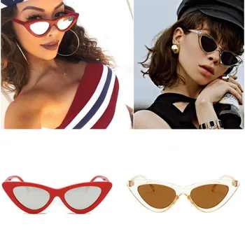 Ochi de pisica ochelari de Soare Femei 2020 Moda Retro triunghiular Soare cateye sticlă oculos feminino Soare glasse sexy umbra okulary