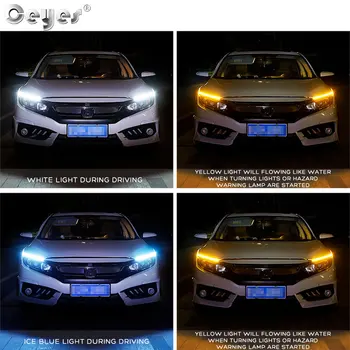 Ochii Auto 12V DRL Lumini de Zi cu LED-uri de Styling Universale Accesorii Auto Fluxul Impermeabil de Semnalizare Lămpi de Avertizare Benzi
