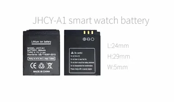 OCTelect JHCY-A1 baterie de ceas inteligent telefon 380mAh baterie timp de așteptare baterie