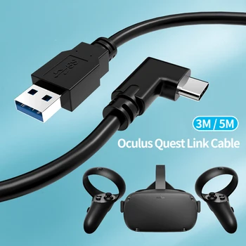 Oculus Quest 2 5m 4m Cablu USB C 5Gbps USB 3.2 Gen1 Tip C Linie pentru Oculus VR Headset Oculus Rift Cablu unghi drept design