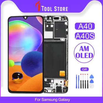 OEM Pentru Samsung Galaxy A40 A40S LCD Ecran Tactil AMOLED Digitizer Înlocuirea Ansamblului Cadru Cu Cadou