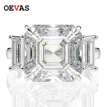 OEVAS de Lux Solid 925 Sterling Silver-a Creat Moissanite Piatră prețioasă Nunta Logodna Diamante Inel de Bijuterii Fine Cadou en-Gros