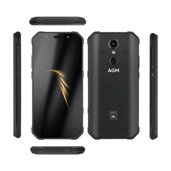 OFICIAL AGM A9 + JBL cască FHD+ JBL Co-Branding Smartphone 4G, Android 8.1 Telefon Robust IP68 rezistent la apa NFC Quad-Cutie Difuzoare