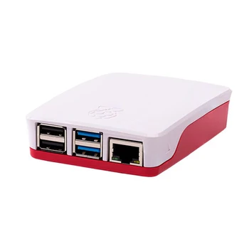 Oficial Zmeura Pi4 caz Pentru utilizarea cu Raspberry Pi 4 Culori Rosu si alb de Înaltă calitate, material ABS Frumoase Praf