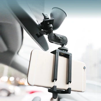 Oglinda retrovizoare auto cu Suport pentru telefon Reglabil recorder mașină telefon mobil Standuri Suport universal cu ventuza suportului multifuncțional
