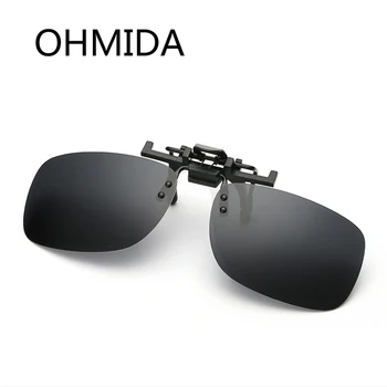 OHMIDA Polarizat Ochelari de Soare Pentru Barbati Clip Pe ochelari de Soare On-line UV400 Conducere Viziune de Noapte Lentile Femei Anti-UVA Nuante Vintage
