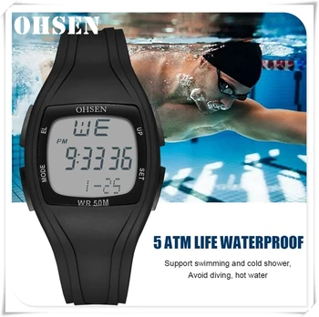 OHSEN Brand de Moda pentru Bărbați Ceasuri Sport Ceas Digital Impermeabil Alarma Om Încheietura Ceas Electronic Bărbați Ceasuri Relogio Masculino