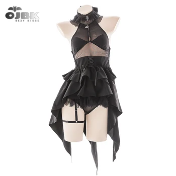 OJBK Anime Cosplay, Costume de Servitoare Tentația de Înaltă Calitate Drăguț Nunta Rău Rochie de seara Neagra din Dantela Lenjerie Sexy pentru Femei