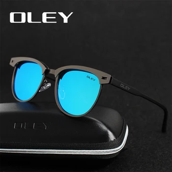 OLEY Retro Rotund ochelari de Soare Barbati de Brand Designer de femei Polarizat Ochelari de Soare 2017, pentru a Proteja Ochii de conducere ochelari gafas de sol Y9800