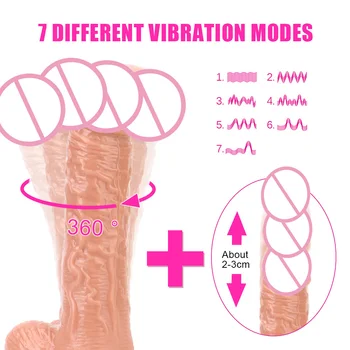OLO de Control de la Distanță de Încălzire Impingandu-Vibrator pentru Femei Jucării Sexuale pentru Lesbiene Realist Penis Vibrator Big Dick Femeie Masturbari