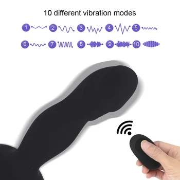OLO Vibratoare, Butt Plug Viteze 10 G-spot de Prostata pentru Masaj ventuza de la Distanță fără Fir Vibrator Anal Vibrator Sex Jucării pentru Adulți