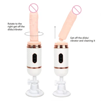 OLO Încălzit Telescopic Penis artificial Vibratoare Automată Mașină de Sex Feminin Masturbarea fără Fir Control de la Distanță ventuza