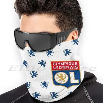 Olympi - Lyon France Football Reutilizabile Eșarfă Masca Masca Cu Filtru Olympi - Lyon Lyon Echipa De Fotbal Franța Franța De Fotbal