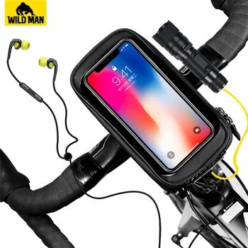 OMUL SĂLBATIC Ghidon Bicicleta Sac Impermeabil 5.8/6.0 Inch Caz Telefon cu Ecran Tactil de Biciclete Fata Tub Sac Top Geanta Accesorii Ciclism