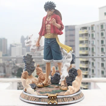 One Piece Luffy GK Figurina Maimuta Pvc Model Figura 1/5 Scară Cu Lumină de Jucării De Crăciun