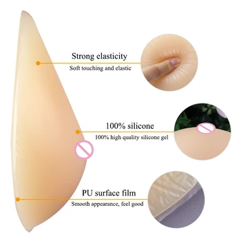ONEFENG LA Triunghi Formă de Lacrimă Mamare din Silicon Forma de San Artificial 150-700g/pc-ul Fals Țâțe Sani uriasi pentru Mastectomie Femei