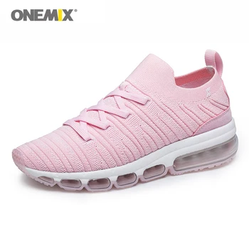 ONEMIX Femeie Adidași în aer liber de Mers pe jos Haimana Adidași în Doamna în Roz Șosete Pantofi Sport 5cm Mare a Crescut zapatos de mujer Jogging
