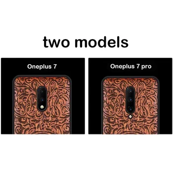 Oneplus 7 pro Caz Boogic Originale din Lemn Real funda Oneplus 7 Rosewood TPU rezistent la Șocuri Capacul din Spate Coajă de Telefon One plus 7 Pro caz