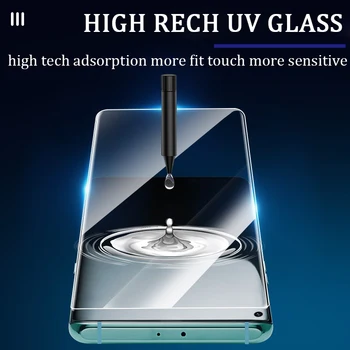 OnePlus 8 Pro Temperat Pahar Ecran Protector Nano Lichid UV Plin Adeziv de Sticlă Pentru OnePlus 8 Pro Full Capac Sticla Ecran Protector