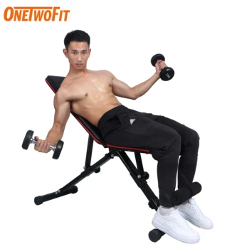 OneTwoFit Musculare Bancă Gantera Banc de Presa de Sport Multifuncțional Antrenament Abdominal Bancă Greutate Echipament de Fitness pentru Exercitii Acasa