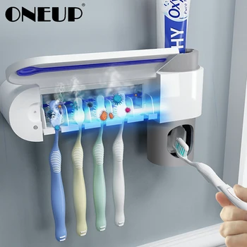 ONEUP Antibacteria UV Titularul Periuta de dinti Pasta de dinti Automată Distribuitor Steriliza Acasă Curat Steriliza Accesorii pentru Baie Set