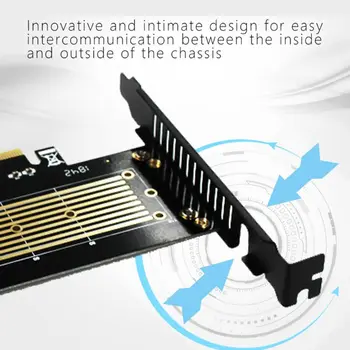 OOTDTY M. 2 NVMe Adaptor pentru PCIE3.0 GEN3 M. 3 Built-in Ventilator Turbo pentru 2230-22110 NVME Card