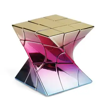 Optice EDNA Magic Neo Cube 3x3x3 Metalizat Galvanizare Răsucite Cube Limited Edition Moară de vânt Fisher Intortocheat Cub Educativ