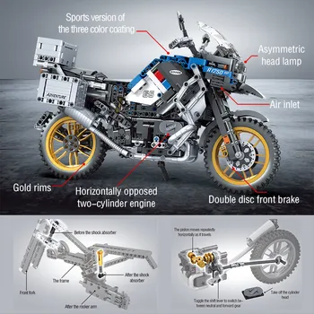 Orașul MOC Technic Motocicleta de Model de Masina Blocuri Creator Motocicleta Super-Vehicul de Curse Cărămizi Jucarii pentru Copii Baieti Cadouri