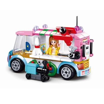 Orașul Potrivit pentru Copii Hobby Cultiva Interesul Mașină de Jucărie de Învățământ Blocuri 143PCS DIY Model de Cadou de Ziua Orașe