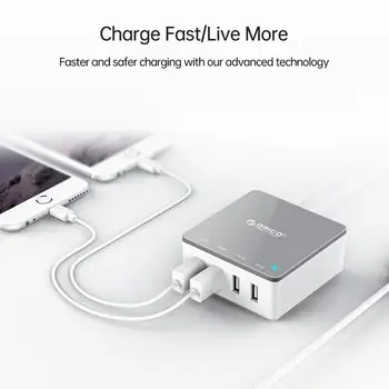 ORICO 4 Porturi USB Încărcător Universal Încărcător de birou pentru Samsung, Xiaomi, Huawei iPhone 5V 6.0 O 30W Încărcător