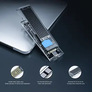 ORICO M2 SSD Cazul M. 2 până la USB de Tip C Transparent Hard Disk Cabina de NVME SSD Cabina Pentru NVME PCIE unitati solid state SATA M/B Cheie Disc SSD