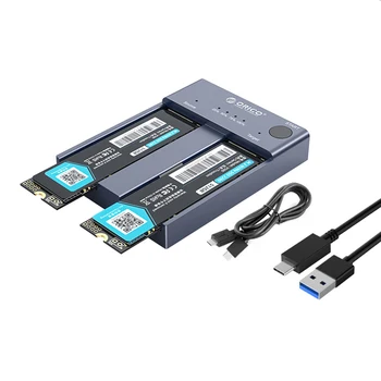 ORICO M2P2-C3-C Dual Bay M. 2 NVMe SSD Docking Station 10Gbps USB 3. 1 Tip C Solid state Hard Disk Multi-disk Copy Clonarea Doc