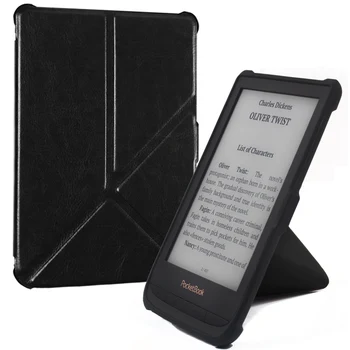 Origami Caz Stand pentru Pocketbook 616 627 632 e-Carti,pentru Pocketbook Touch Lux 4/de Bază Lux 2/Touch HD 3 PU Piele TPU Soft Shel