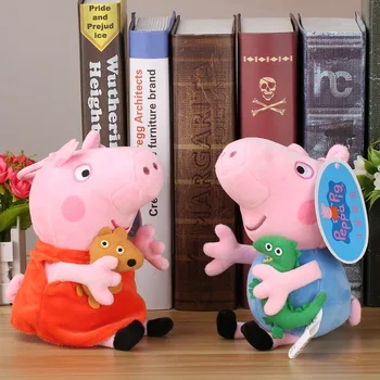Original 19cm Peppa Pig George Animal Umplute, Jucării de Pluș Desene animate Prieten de Familie Porc Petrecere Păpuși pentru Fete Pentru Copii Cadouri