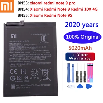 Original 5020mAh BN53 BN54 BN55 Acumulator de schimb Pentru Xiaomi Redmi nota 9 9 Pro 9Pro 9S Bateria Baterii de Telefon Mobil