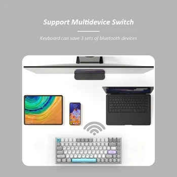 Original AKKO Morandi Bluetooth WirelesMechanical Tastatură de Gaming cu Gateron Comutator 68 84 Cheile PBT Calculator Gamer Tip-C Port