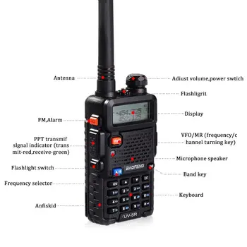 Original baofeng uv-5r Dual Band walkie talkie hf transceiver radio cb comunicador 128CH FM portabil două fel de radio BAOFENG UV-5R