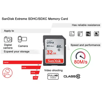 Original, card SD SanDisk 32GB Extreme PRO USH-II Ultra High Speed carte sd 32g Class10 U3 SDHC 8GB clasa 4 Card de Memorie pentru Venit