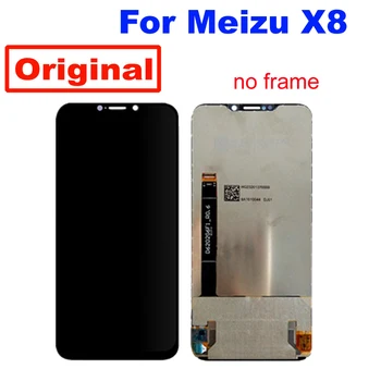 Original, cel Mai bun Pentru MEIZU X8 Display LCD 10Point Ecran Tactil Digitizer Ansamblul Senzorului X8 + Rama de Sticla
