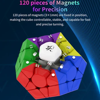 Original DaYan Megaminxes V2 M 12 părți magnetice cub puzzle-uri Dayan 3x3 dodecaedru cubo magico jucarii educative pentru copii